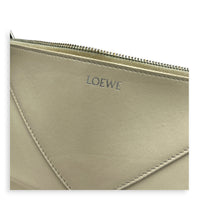 Puzzle Fold Pouch Sea Salt Shoulder Bag in Calfskin, Palladium hardware