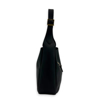 Le 5 A 7 Small Black Shoulder Bag in Cowhide Leather, Gold hardware
