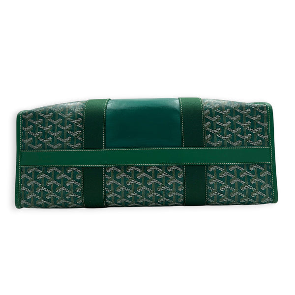 Villette Green Tote Bag in Coated Canvas