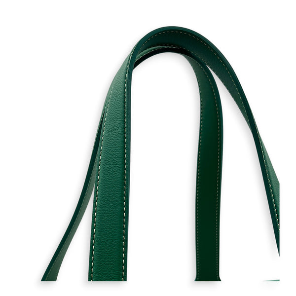 Villette Green Tote Bag in Coated Canvas