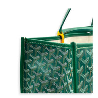 Villette Green Tote Bag in Coated Canvas