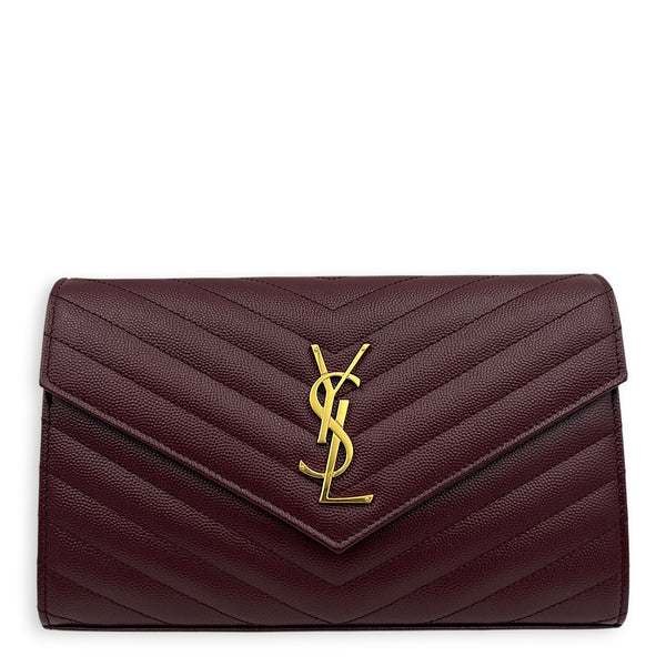 Cassandre Wallet On Chain Red, Gold hardware