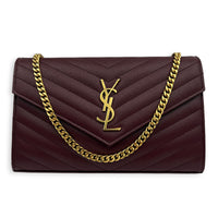 Cassandre Wallet On Chain Red, Gold hardware