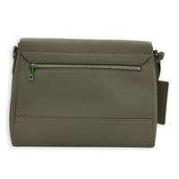 Takeoff Messenger Grey Crossbody Bag in Calfskin, Palladium hardware