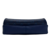 Outdoor Blue Crossbody Bag in Coated Canvas, Silver hardware