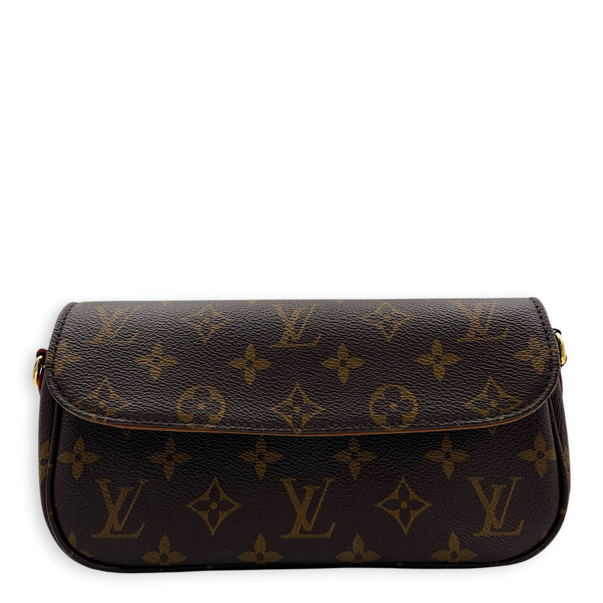 Ivy Shoulder Bag Brown in Monogram Coated Canvas, Gold hardware