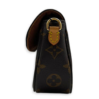 Ivy Shoulder Bag Brown in Monogram Coated Canvas, Gold hardware