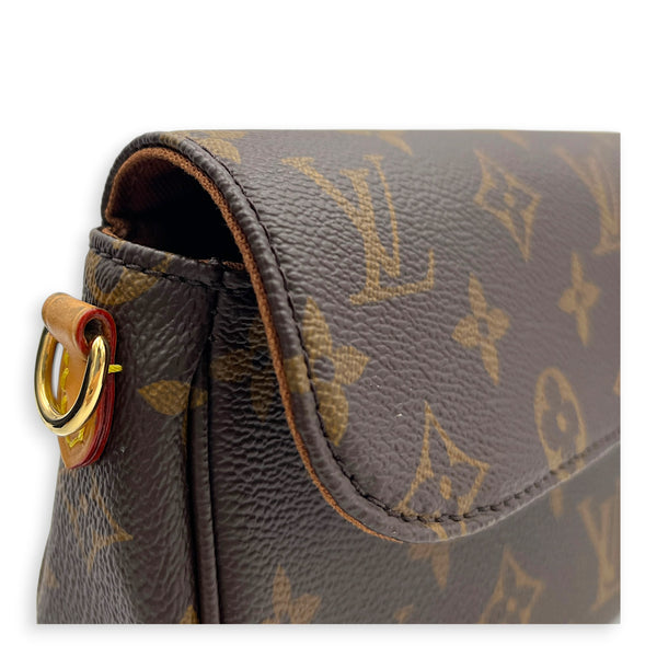 Ivy Shoulder Bag Brown in Monogram Coated Canvas, Gold hardware