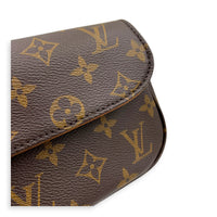 Ivy Shoulder Bag Brown in Monogram Coated Canvas, Gold hardware