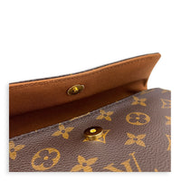Ivy Shoulder Bag Brown in Monogram Coated Canvas, Gold hardware