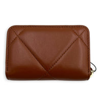 C19 Wallet Brown in Lambskin, Gold hardware