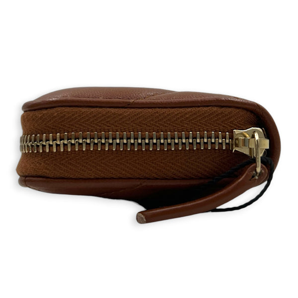 C19 Wallet Brown in Lambskin, Gold hardware