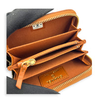 C19 Wallet Brown in Lambskin, Gold hardware