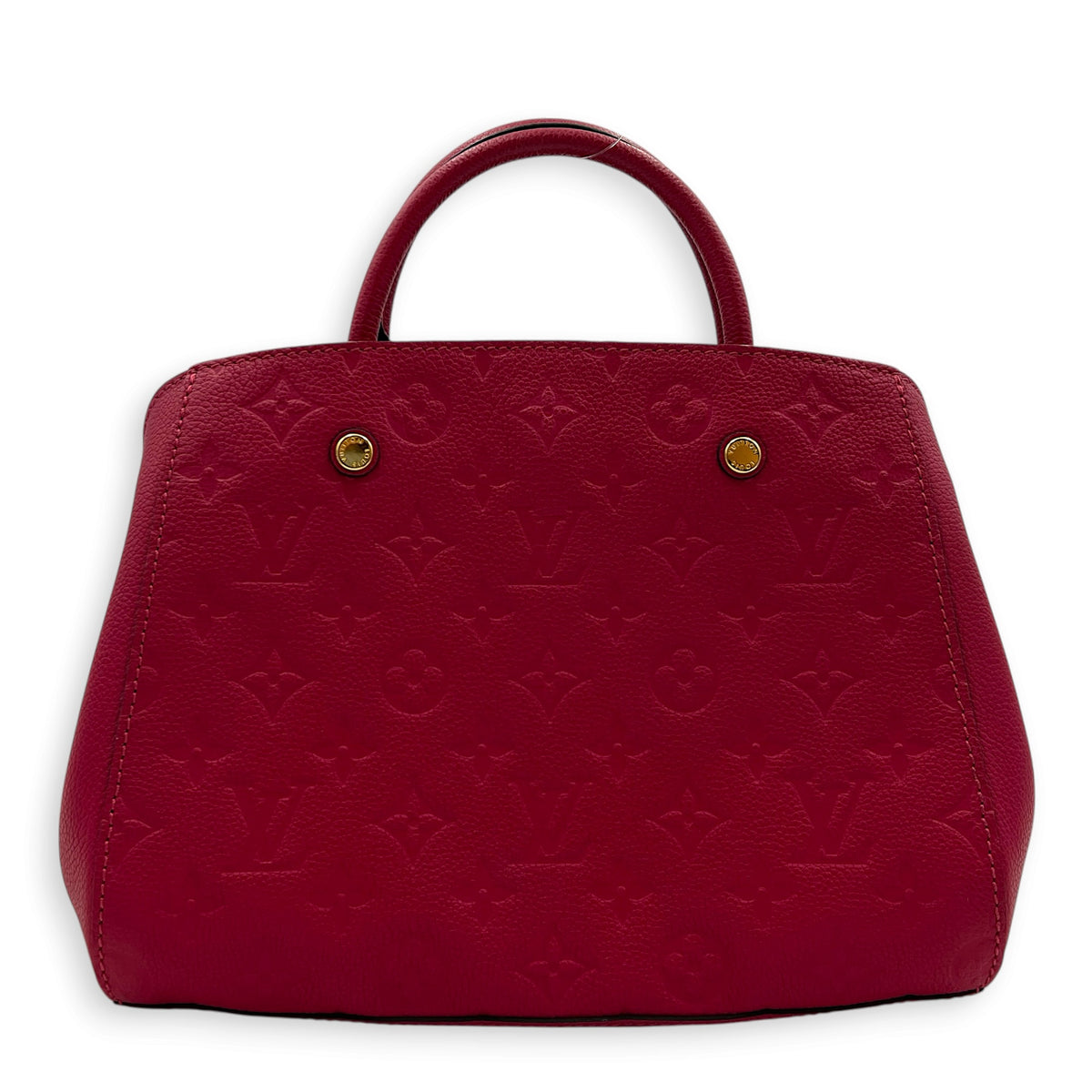 Montaigne Top Handle Bag BB Pink in Monogram Empreinte Leather, Gold hardware