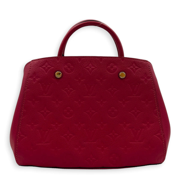 Montaigne Top Handle Bag BB Pink in Monogram Empreinte Leather, Gold hardware