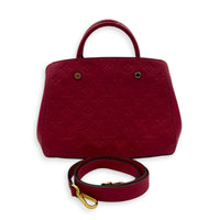 Montaigne Top Handle Bag BB Pink in Monogram Empreinte Leather, Gold hardware