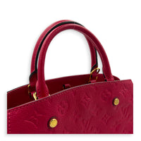 Montaigne Top Handle Bag BB Pink in Monogram Empreinte Leather, Gold hardware