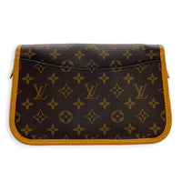 Diane Brown Shoulder Bag in Monogram Coated Canvas, Gold hardware