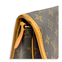 Diane Brown Shoulder Bag in Monogram Coated Canvas, Gold hardware