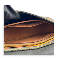 Diane Brown Shoulder Bag in Monogram Coated Canvas, Gold hardware