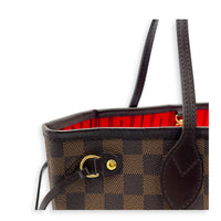 Neverfull Tote Bag PM Damier Ebene in Coated Canvas, Gold hardware