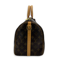 Speedy Bandouliere Top Handle Bag 30 Brown in Monogram Coated Canvas, Gold hardware