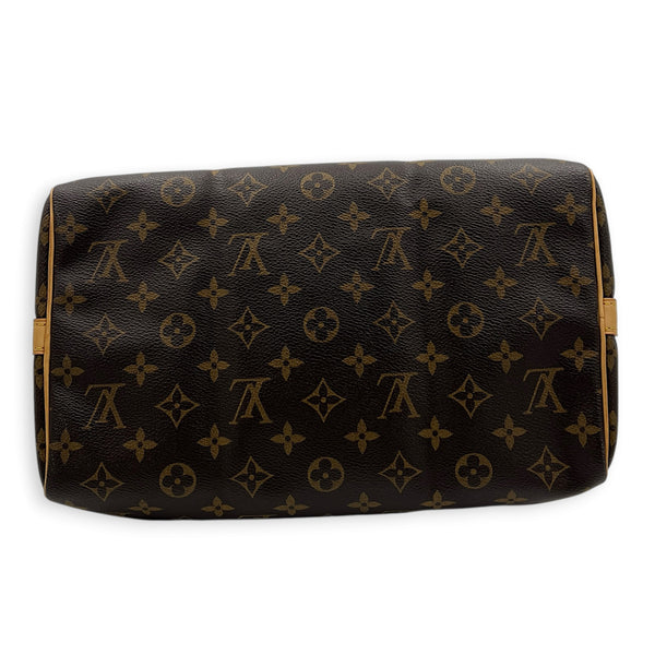 Speedy Bandouliere Top Handle Bag 30 Brown in Monogram Coated Canvas, Gold hardware