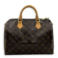 Speedy Bandouliere Top Handle Bag 30 Brown in Monogram Coated Canvas, Gold hardware