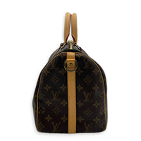 Speedy Bandouliere Top Handle Bag 30 Brown in Monogram Coated Canvas, Gold hardware