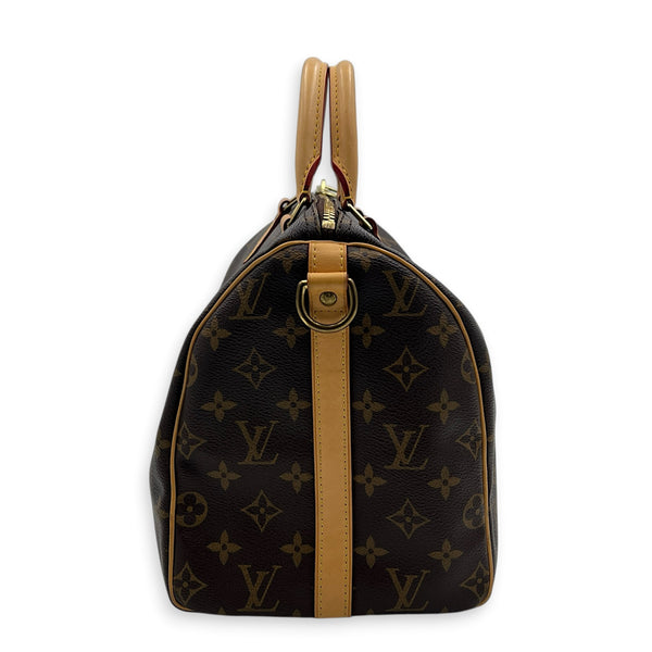 Speedy Bandouliere Top Handle Bag 30 Brown in Monogram Coated Canvas, Gold hardware
