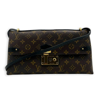 Triangle Shoulder Bag PM Brown in Monogram Coated Canvas, Gold hardware