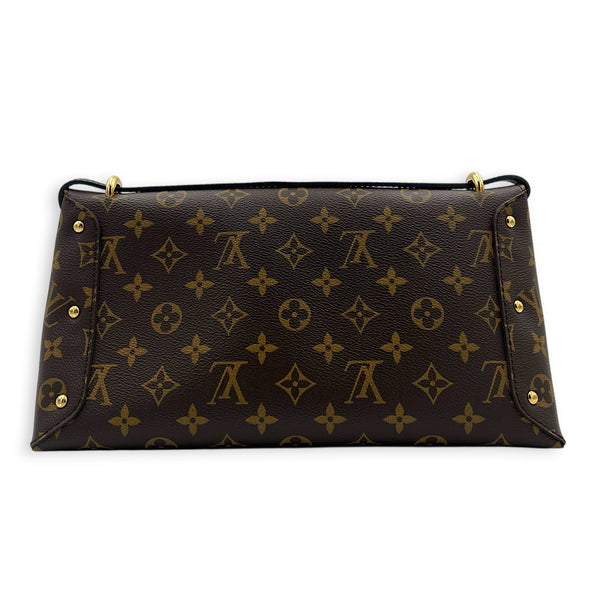 Triangle Shoulder Bag PM Brown in Monogram Coated Canvas, Gold hardware