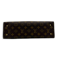 Triangle Shoulder Bag PM Brown in Monogram Coated Canvas, Gold hardware