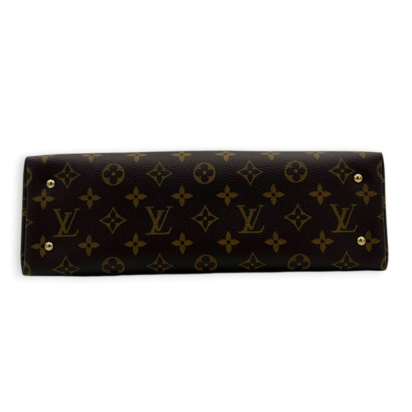Triangle Shoulder Bag PM Brown in Monogram Coated Canvas, Gold hardware
