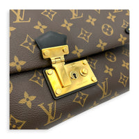 Triangle Shoulder Bag PM Brown in Monogram Coated Canvas, Gold hardware