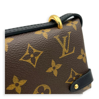 Triangle Shoulder Bag PM Brown in Monogram Coated Canvas, Gold hardware