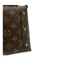 Triangle Shoulder Bag PM Brown in Monogram Coated Canvas, Gold hardware