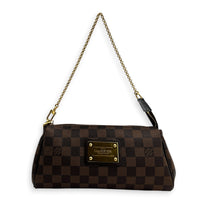 Eva Crossbody Bag Brown in Coated Canvas, Gold hardware