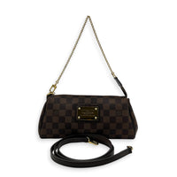 Eva Crossbody Bag Brown in Coated Canvas, Gold hardware