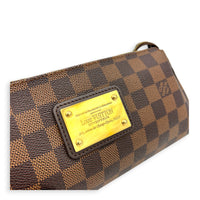 Eva Crossbody Bag Brown in Coated Canvas, Gold hardware
