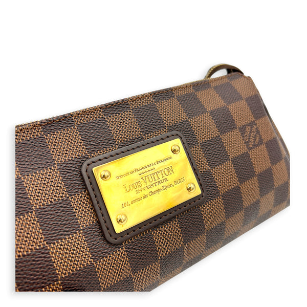 Eva Crossbody Bag Brown in Coated Canvas, Gold hardware