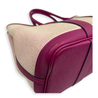 Garden Party 30 Rose Pourpre Toile Tote Bag in Canvas, Palladium hardware