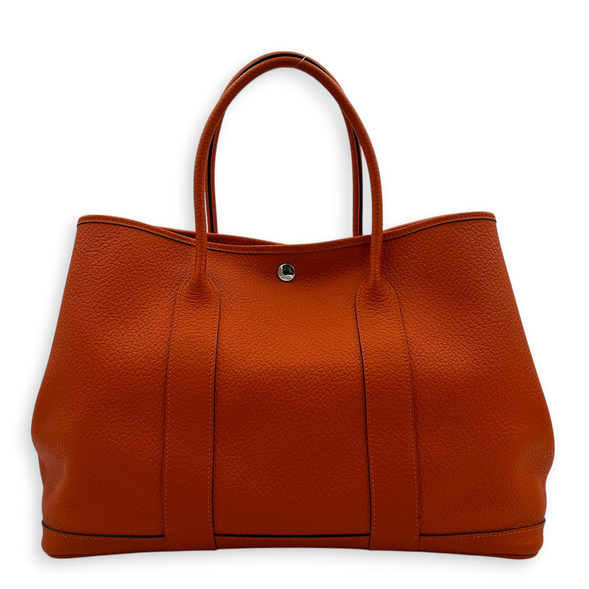 Garden Party 36 Orange Tote Bag in Negoda, Palladium hardware