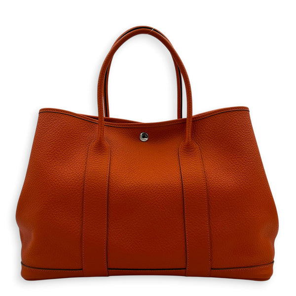 Garden Party 36 Orange Tote Bag in Negoda, Palladium hardware