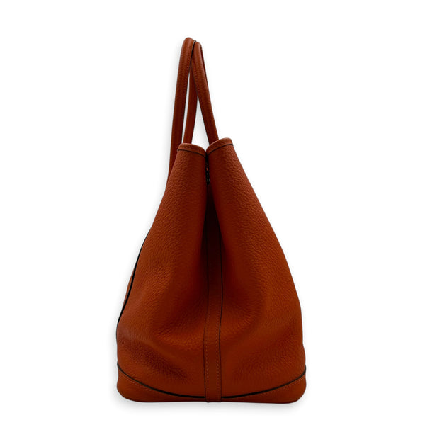 Garden Party 36 Orange Tote Bag in Negoda, Palladium hardware