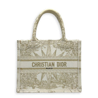 Book Tote Small White Top Handle Bag in Jacquard