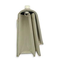 My Dior Top Handle Bag White in Patent Leather, Light Gold hardware