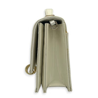 My Dior Top Handle Bag White in Patent Leather, Light Gold hardware