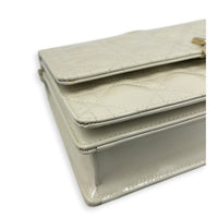 My Dior Top Handle Bag White in Patent Leather, Light Gold hardware