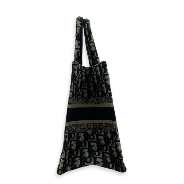 Book Tote Small Blue Top Handle Bag in Jacquard